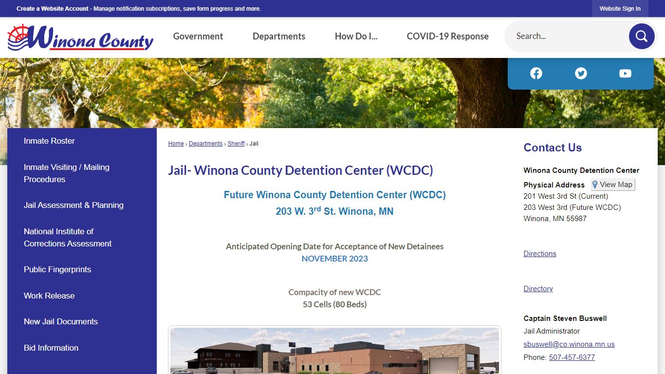 Jail- Winona County Detention Center (WCDC)