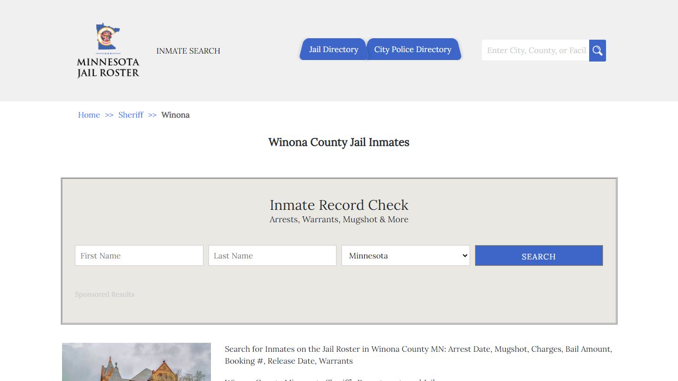 Winona County Jail Inmates | Jail Roster Search