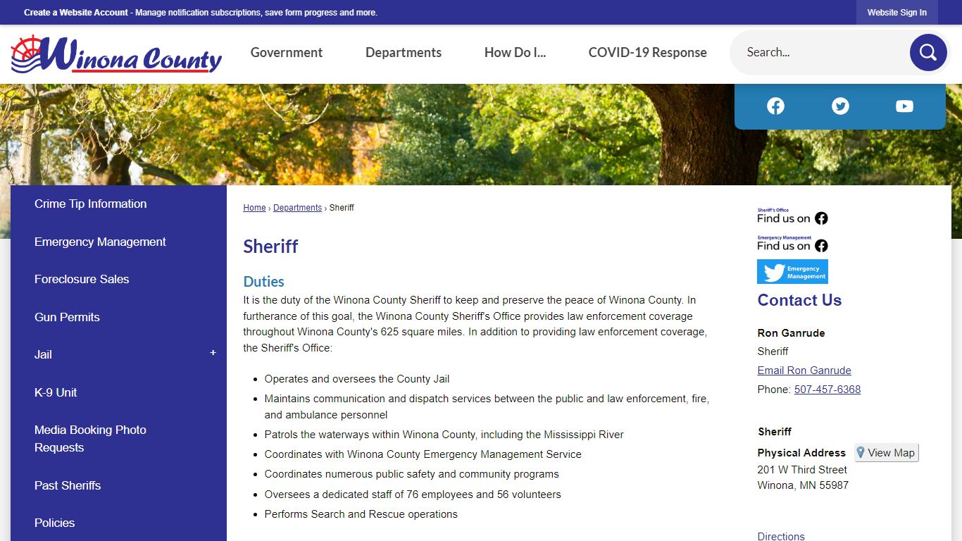 Sheriff | Winona County, MN